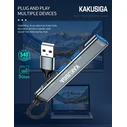 USB Hub Kakusiga KSC-1416, 4X Θυρών, USB 3.0, 5Gbps, USB Σύνδεση, Γκρι