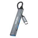 USB Hub Kakusiga KSC-1417, 4X Θυρών, USB 3.0, 5Gbps, USB-C, Γκρι