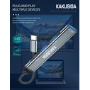 USB Hub Kakusiga KSC-1417, 4X Θυρών, USB 3.0, 5Gbps, USB-C, Γκρι