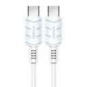 Καλώδιο USB-C Kakusiga σε USB-C KSC-710, 60W, 480Mbps, 1.2M, Λευκό