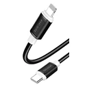 Καλώδιο Lightning Kakusiga σε USB-C KSC-998, Σιλικόνης, 30W, 480Mbps, 1M, Μαύρο