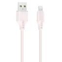 XO USB-A to Lightning Braided Charging and Data Cable 6A Pink 1m