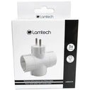 Ταφ Lamtech Splitter With 3 SCHUKO OUTLETS WHITE