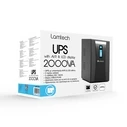 UPS Lamtech with AVR AND LCD DISPLAY 2000VA, 2x12V/9AH, 2xSCHUKO, 3xIEC, USB & RJ45 PORT