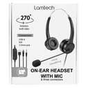 Multimedia Headset Lamtech On-Ear With Anc Mic and 3 Connectors