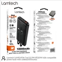 Power Bank Lamtech Ultra-Thin With Type-C & Lightning Cables 10000mah 22.5w Black