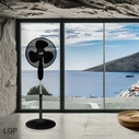 Ανεμιστήρας Ορθοστάτης Lgp 16' 40cm 45w With Timer Black
