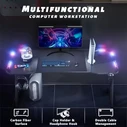 Γραφείο Lamtech Rgb Gaming Desk With Cup Holder & Headphone Hook