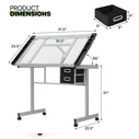 Γραφείο Lamtech Crystal Drafting Table