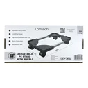 Βάση Γραφείου Υπολογιστή Lamtech Adjustable With Wheels Max 25Kg Black/Silver