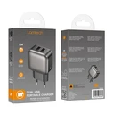 Φορτιστής Πρίζας Lamtech Dual USB Portable 12W Grey