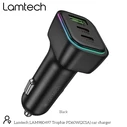 Φορτιστής Αυτοκινήτου Lamtech High Power 3-Port 60W Black