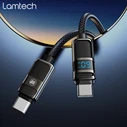 Καλώδιο USB Lamtech Type-C To Type-C 3A High Display Charge & Data 60W 1.2M Black