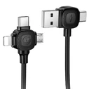 Lamtech 6-in-1 Charging Cable Type-C/USB to Type-C/Lightning/Micro-USB 3A 1.5m Black
