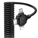 Lamtech 6-in-1 Charging Cable Type-C/USB to Type-C/Lightning/Micro-USB 3A 1.5m Black