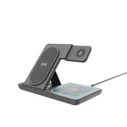 Lamtech Ασύρματος Φορτιστής (Qi) 3-in-1 Foldable 15W Μαύρο (LAM981210)
