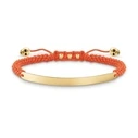 Γυναικείο Βραχιόλι Thomas Sabo Lba00508488L2 (21cm) από Ασήμι Orange, Golden