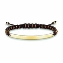 Γυναικείο Βραχιόλι Thomas Sabo Lba00568942L2 (21cm) από Ασήμι Brown, Gold