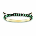 Γυναικείο Βραχιόλι Thomas Sabo 005689617L19V (19cm) από Ασήμι Green, Gold