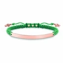 Γυναικείο Βραχιόλι Thomas Sabo A00575976L21V (21cm) από Ασήμι Green, Rose Gold