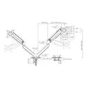 SBOX Dual Monitor Stand for 2 Screens up to 32" with Arm (LCD-S024-3)