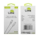 Kαλώδιο USB Lime LCL03 Λευκό USB Type-C σε Lightning Long 4.0A, 1m για φόρτιση και δεδομένα-30W