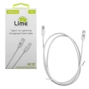 Kαλώδιο USB Lime LCL03 Λευκό USB Type-C σε Lightning Long 4.0A, 1m για φόρτιση και δεδομένα-30W