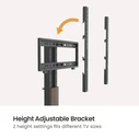 BRATECK επιτραπέζια βάση τηλεόρασης LDT03-29LD 32-77" έως 40kg (μαύρη/μαόνι)