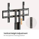 BRATECK επιτραπέζια βάση τηλεόρασης LDT03-29LD 32-77" έως 40kg (μαύρη/μαόνι)