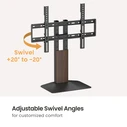BRATECK επιτραπέζια βάση τηλεόρασης LDT03-29LD 32-77" έως 40kg (μαύρη/μαόνι)