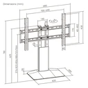 BRATECK επιτραπέζια βάση τηλεόρασης LDT03-29LD 32-77" έως 40kg (μαύρη/μαόνι)