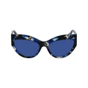 LIU JO Women's Sunglasses LJ787S-19 (55/17/140) - Black frame, Blue lenses, Acetate
