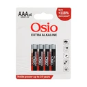 OSIO Alkaline Batteries AAA LR03EO4B 4-Pack Extra
