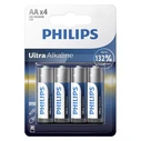 Αλκαλικές Μπαταρίες Philips Ultra LR6E4B/10, AA LR6 1.5V, 4τμχ