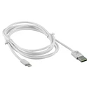 Kαλώδιο USB Lime LUL02 Λευκό USB-A σε Lightning Long 2.4A, 2m για φόρτιση και δεδομένα-12W