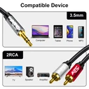 Καλώδιο Ήχου ATC HQ 3.5mm M/ 2 X RCA Cable 5m