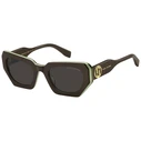 THE MARC JACOBS Women's Sunglasses MARC851SXL7 (52/22/140) - Brown Frame, Grey Lenses, Acetate