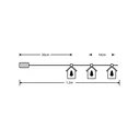Modee Christmas Battery LED Decorative Lights 10 LED 1.2 m Warm White