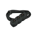 Technik Πολύπριζο 3 Θέσεων με Καλώδιο Χαλκού 1.5 mm² 16A Μαύρο 3m