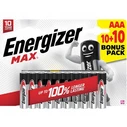 Energizer Max Alkaline Batteries AAA 1.5V - Pack of 20
