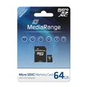 Κάρτα Μνήμης microSDXC 64GB MediaRange CL.10 Incl. Adapter