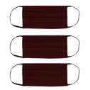 Μάσκα προστασίας βαμβακερή MSK-0008 επαναχρησιμοποιούμενη, μπορντό, 3τμχ