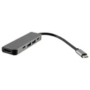 Docking Station NSP N16 5 σε 1 (8340239) Type-C σε HDMI 4K με 2 θύρες USB 3.0+2.0, PD 3.0 και Type-C 3.0 Γκρι
