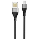 Καλώδιο USB XO NB188 2.4A Διπλής Φοράς Φόρτιση Micro 1m Γκρί