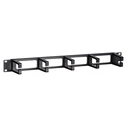 POWERTECH cable management NETW 0049 για rack 19 1U 5 γάντζοι μαύρο