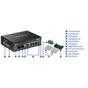 Network Switch TrendNetG bit 5*Gbit 1*Combo S6-port