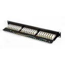 Patch Panel Cablexpert Cat6 24 Port Shielded 19' 1U Black