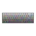 White Shark GK-007711 NUNCHAKU Mechanical Gaming Keyboard - US Layout, Hot-Swap Red Switches, RGB, Gray Gradient (Red)