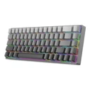 White Shark GK-007711 NUNCHAKU Mechanical Gaming Keyboard - US Layout, Hot-Swap Red Switches, RGB, Gray Gradient (Red)