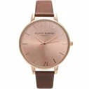 Γυναικείο Ρολόι Olivia Burton Ob13Bd10 (38mm) Δερμάτινο Λουράκι Καφέ